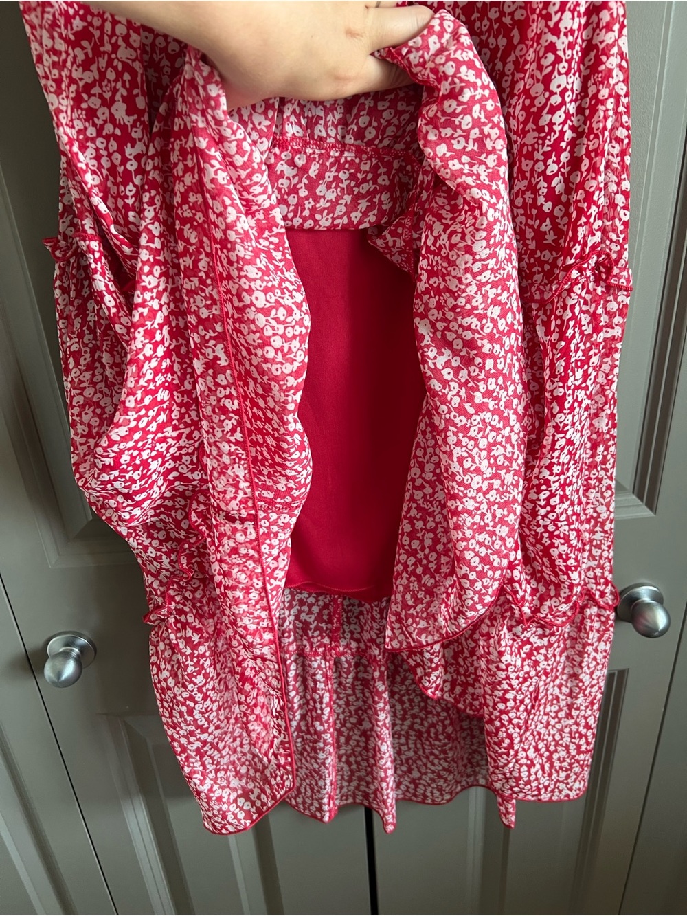 🌸3/$20🌸 Kate and Lily Pink Floral Tiered Midi Dress | Size 8 - Picture 6 of 7